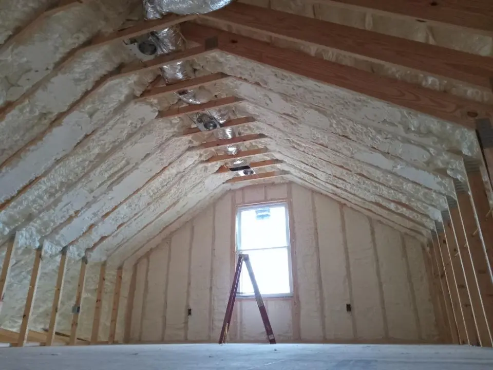 Spray foam roofing application for Crawl Space Insulation project in De Queen